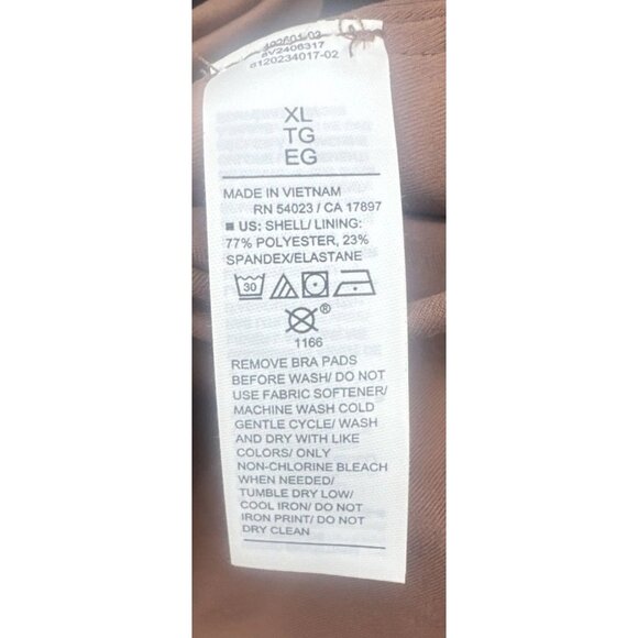 Old Navy Active Powersoft Women’s Brown Light Support Go Dry Sports Bra XL NEW - Picture 4 of 7